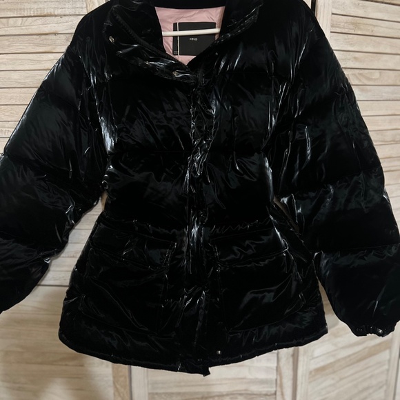 NEW! MANGO WINTER QUILTED OVERSIZED PUFFER SHINY JACKET SIZE M (SOLD OUT online - Picture 3 of 3
